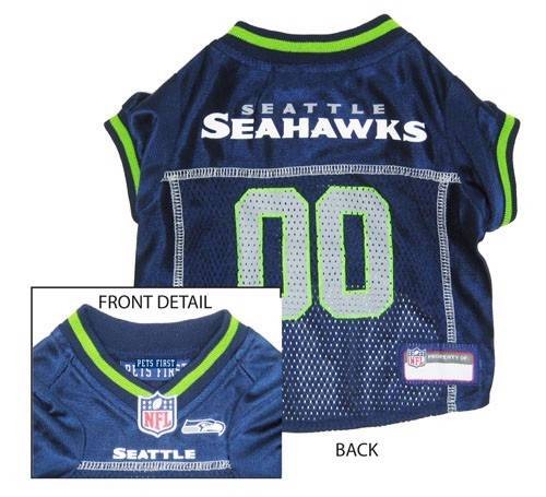 NEW Seattle Seahawks Official Blue Mesh NFL Dog Jersey Size LARGE