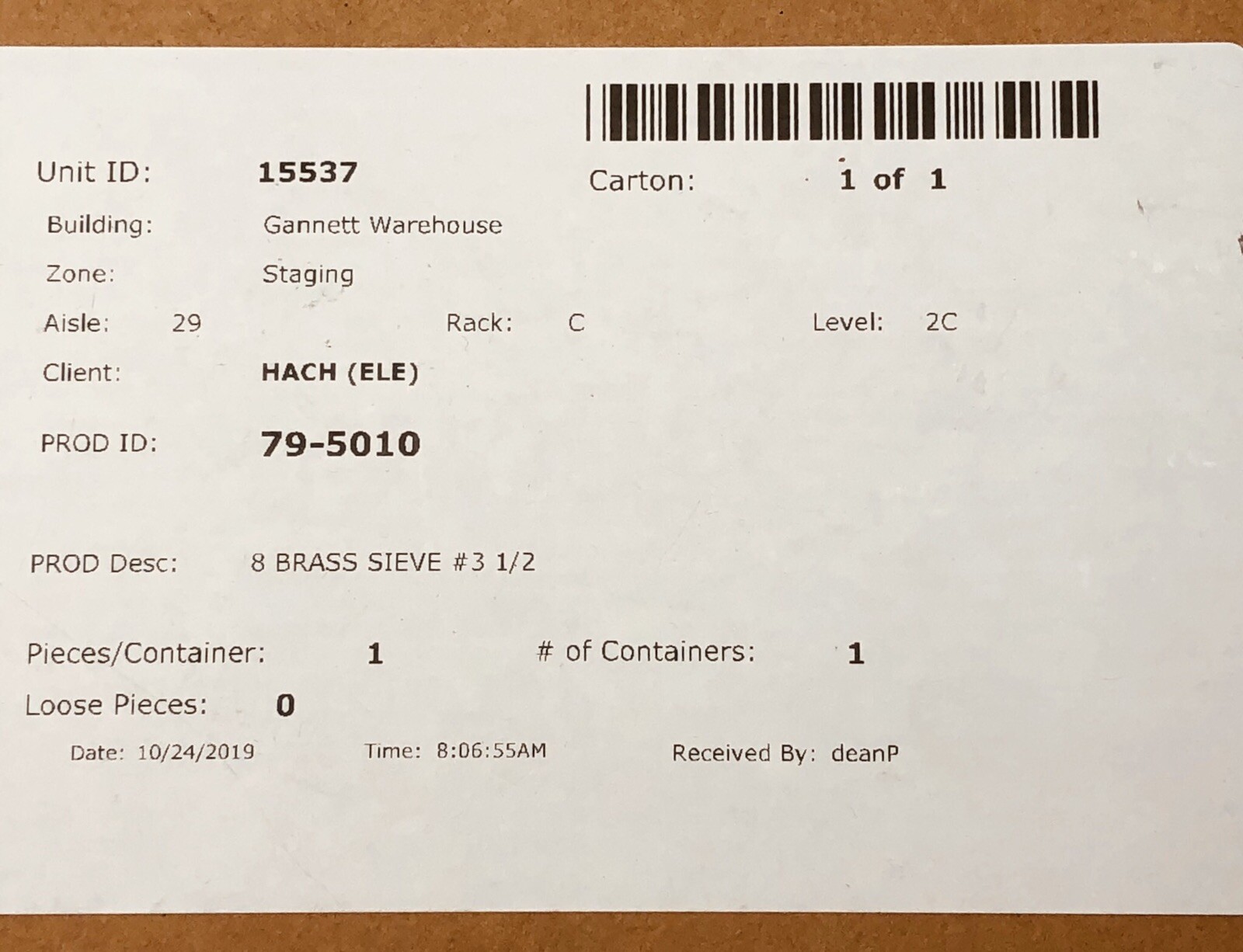 ELE INTERNATIONAL USA STANDARD TEST SIEVE 8''-FH-BR-SS-US-#3-1/2 SIEVE (4856)