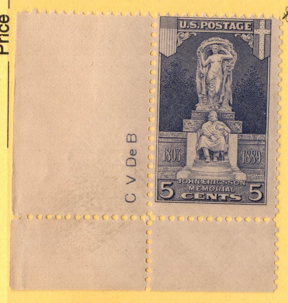 U.S. - 628 - With siderographers Initials (C.V. De B) - Never Hinged