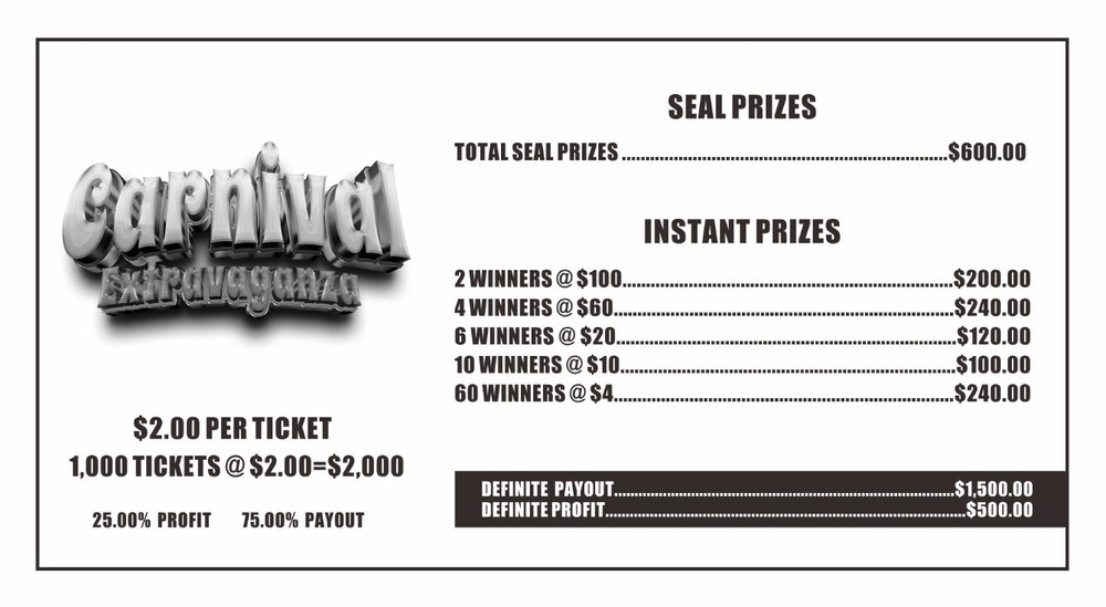 pull tickets Carnival Extravaganza 2pt count 1000
