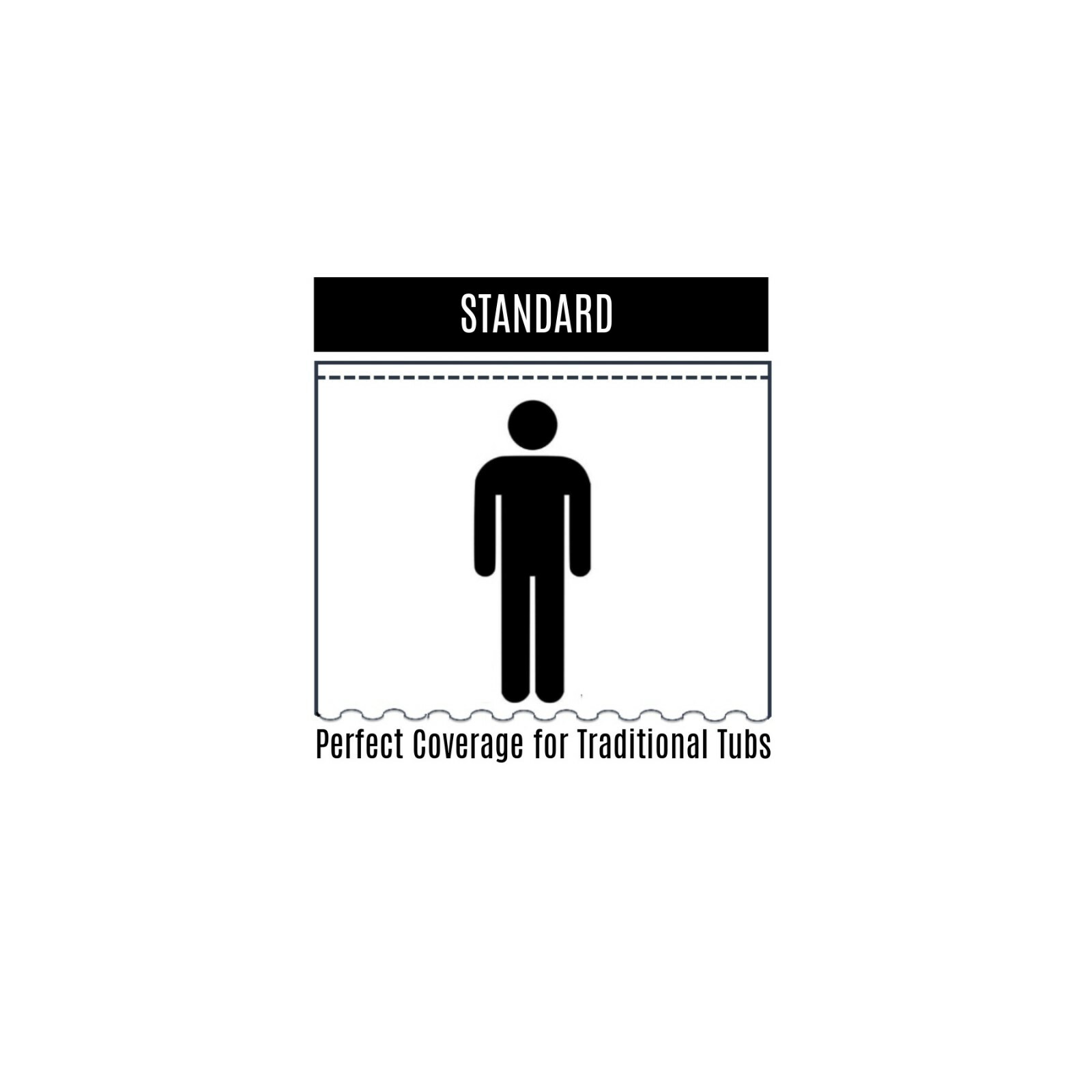 Clear Mildew Resistant Lightweight PEVA Shower Curtain Liner (70" x 72")