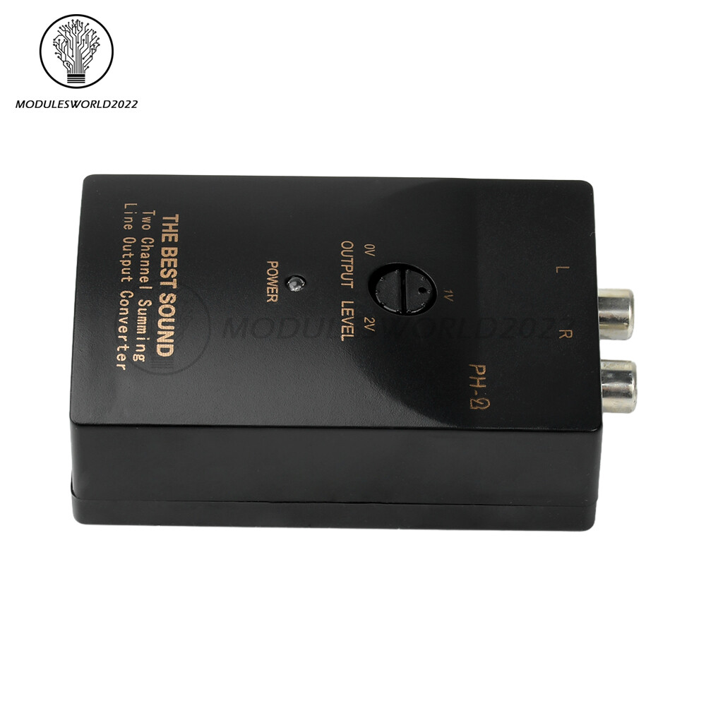 PH-2 Level Car Speaker High to Low Subwoofer Audio Converter With Delay Function