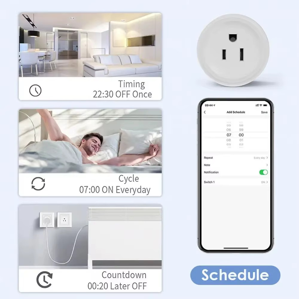 WiFi Smart Plug Socket Outlet APP Control Work with Alexa Google