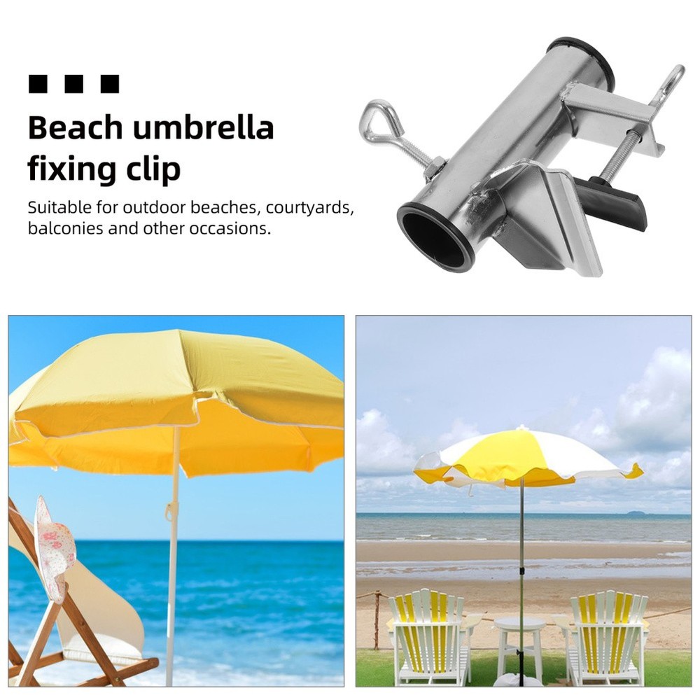 Parasol Tabletop Clip Bracket Umbrella Fixed Patio Holder Support