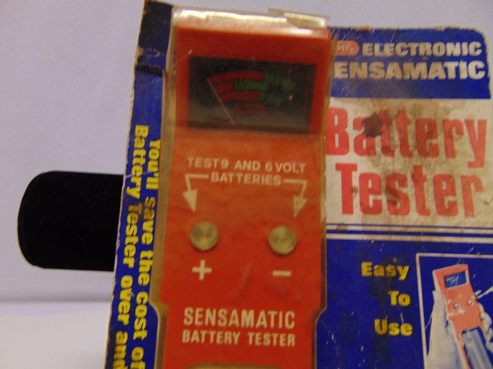 1981 Snapit Electronic Sensamatic Battery Tester USA Cable Electronics #49664
