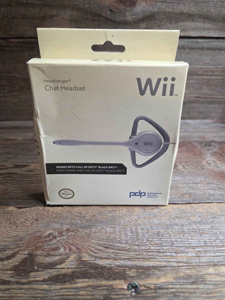 Wii PDP Headbanger White Ear-Hook Headsets