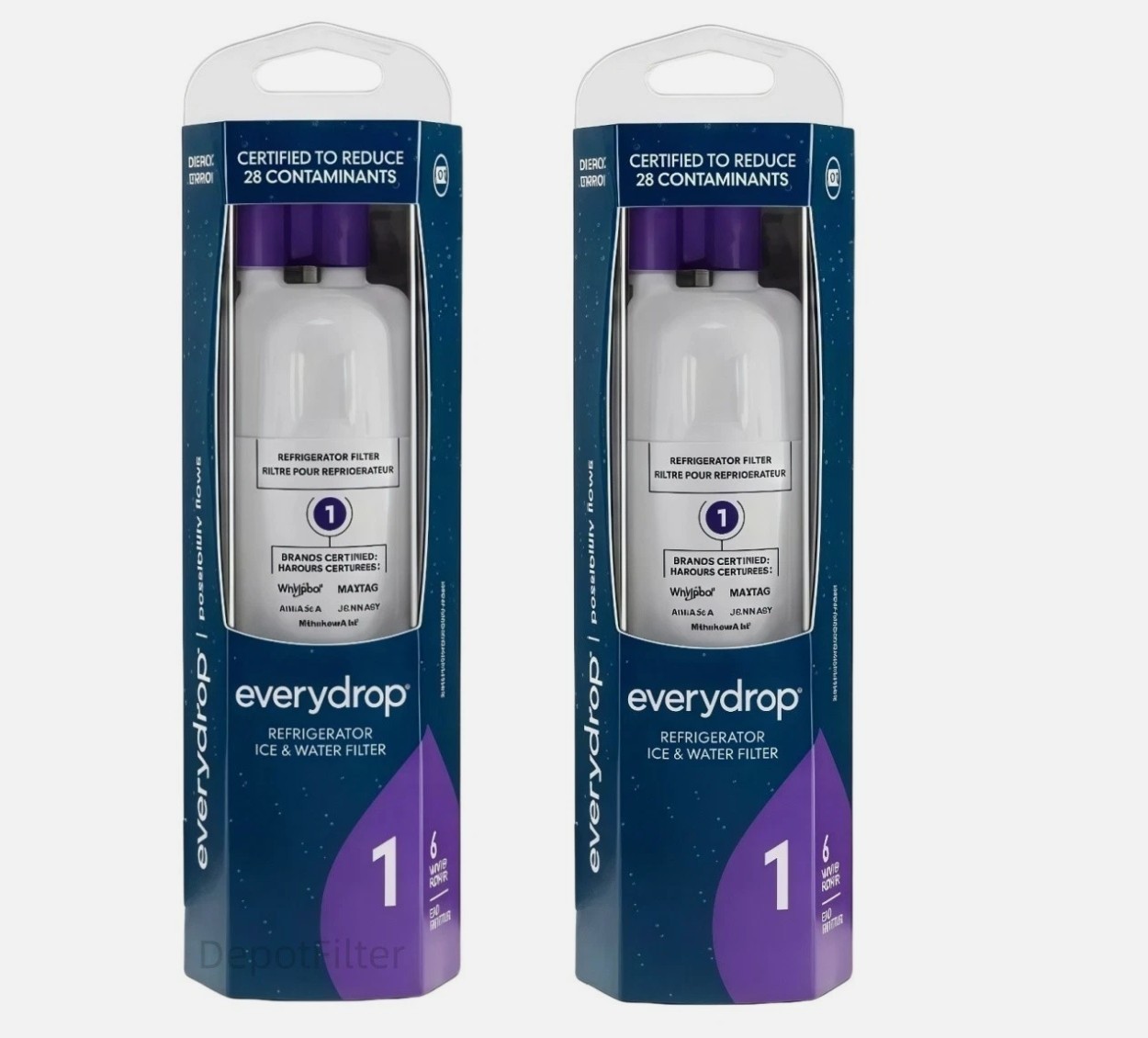 2 Pack W10295²370A EDR1²RXD1 Filter²1 9081 Refrigerator Ice Replacement US NEW