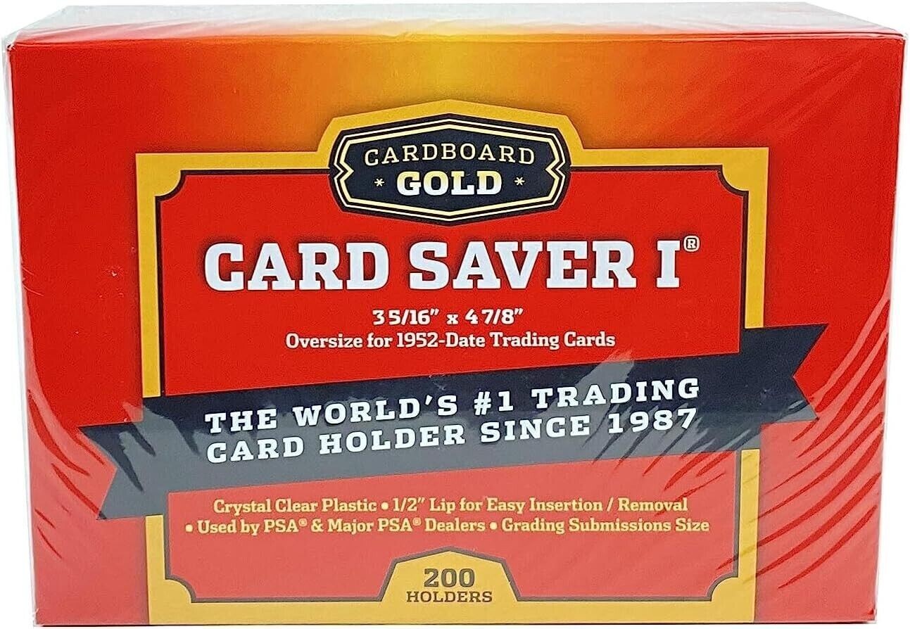 Cardboard Gold Card Saver 1 Holder PSA Graded Sleeves 50 100 200 500 1000 2000