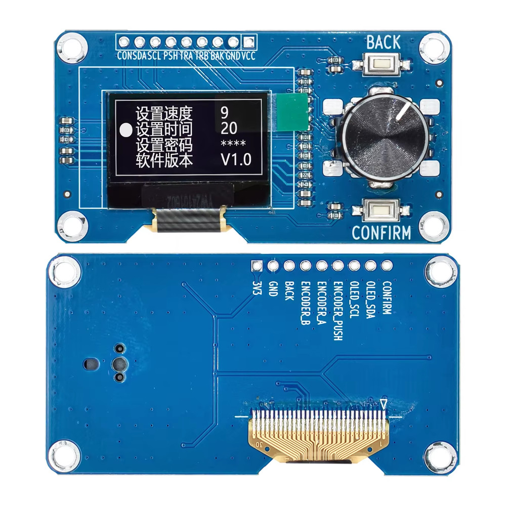 1.3 Inch 0.96 Inch OLED Display Screen Combined with EC11 Rotary Encoder Module