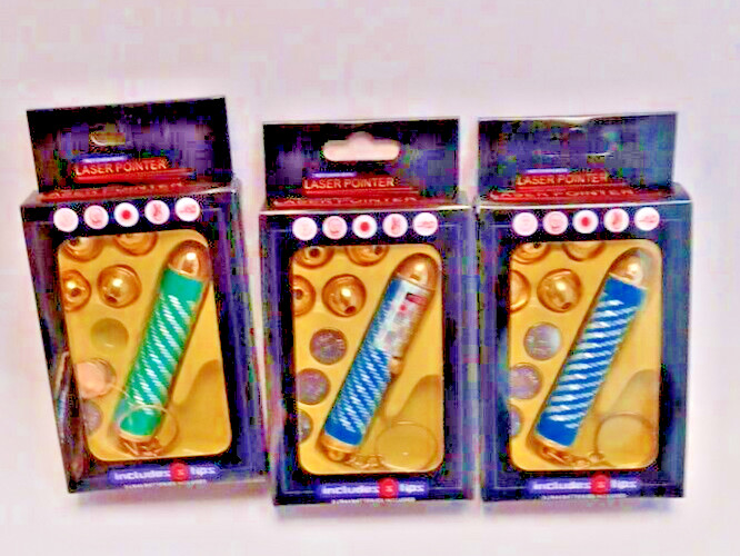 5-IN-1 KEYCHAIN LASER POINTER/PET TOY WITH 5 INTERCHANGEABLE TIPS  ( 3 PACK)