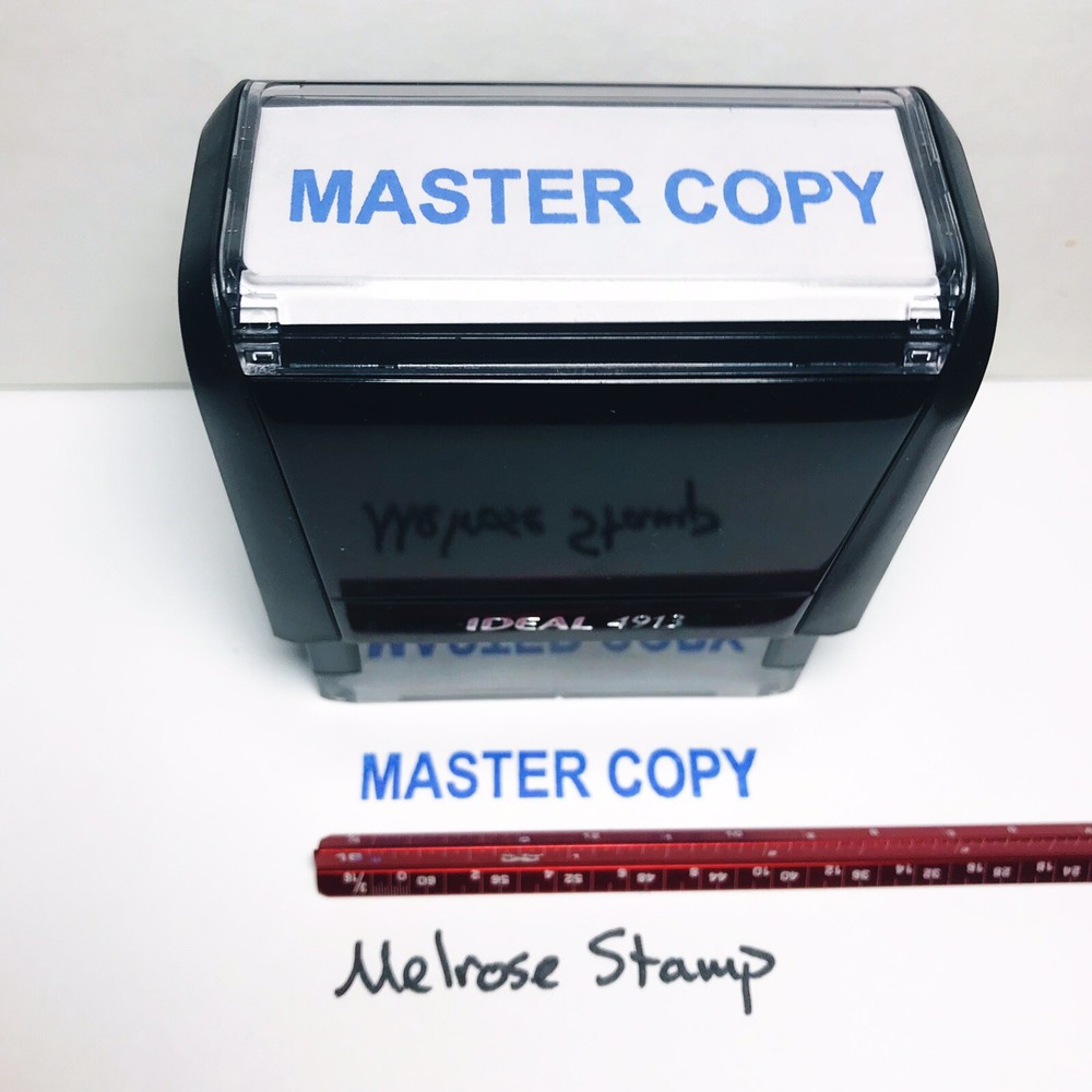 Master Copy Rubber Stamp Blue Ink Self Inking Ideal 4913