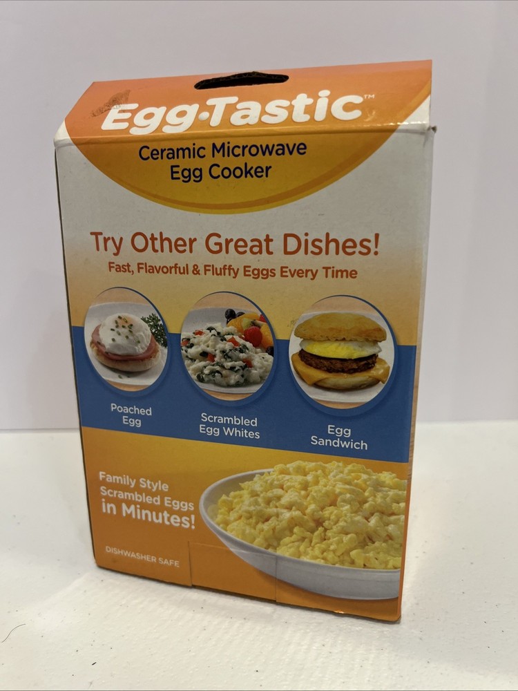 EggTastic Ceramic Microwave Egg Cooker! Sealed! Brand New!