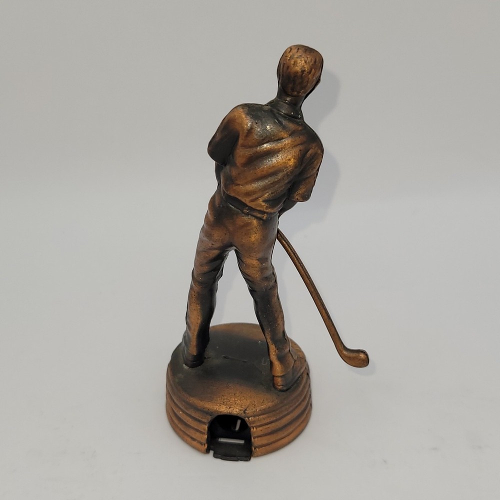 Golfer Man Pencil Sharpener Bronze look Metal sharpener works