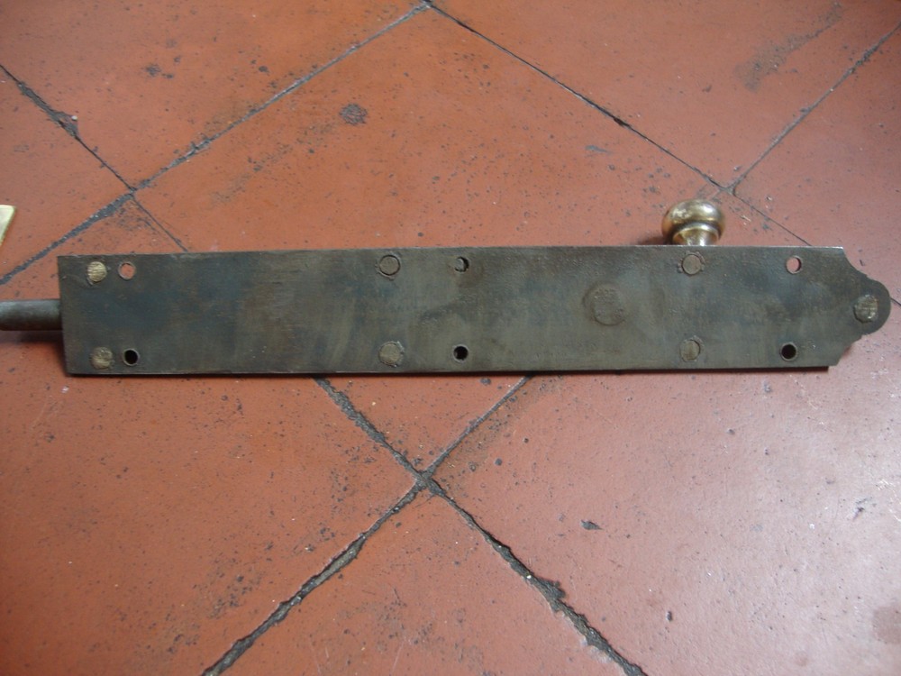 Antique Victorian brass door bolt