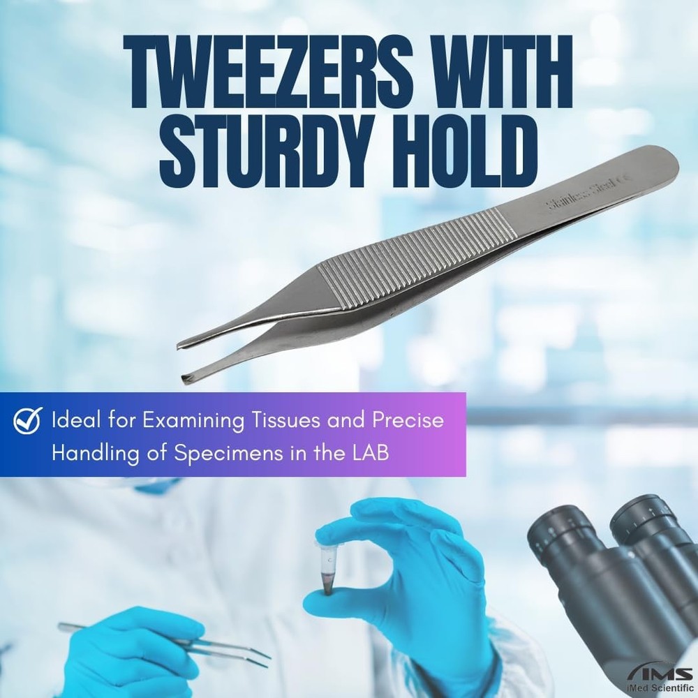 Adson Forceps 1×2 Rat‑Tooth Tissue Forceps, Adson‑Brown & Adson Dressing Forceps