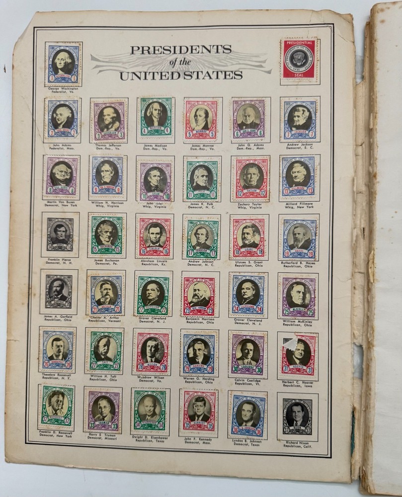 1972 H.E. HARRIS FREEDOM STAMP ALBUM UNITED STATES