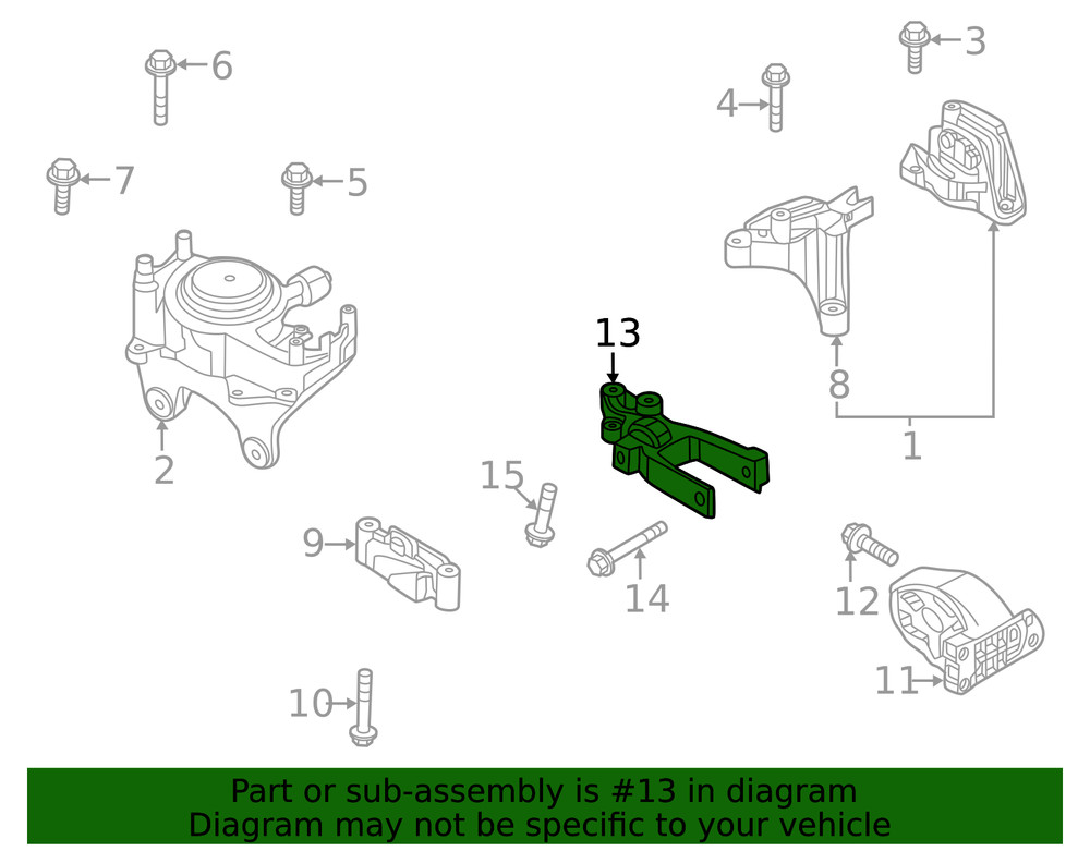 Genuine Nissan Automatic Transmission Mount Bracket 11332-6RC0A