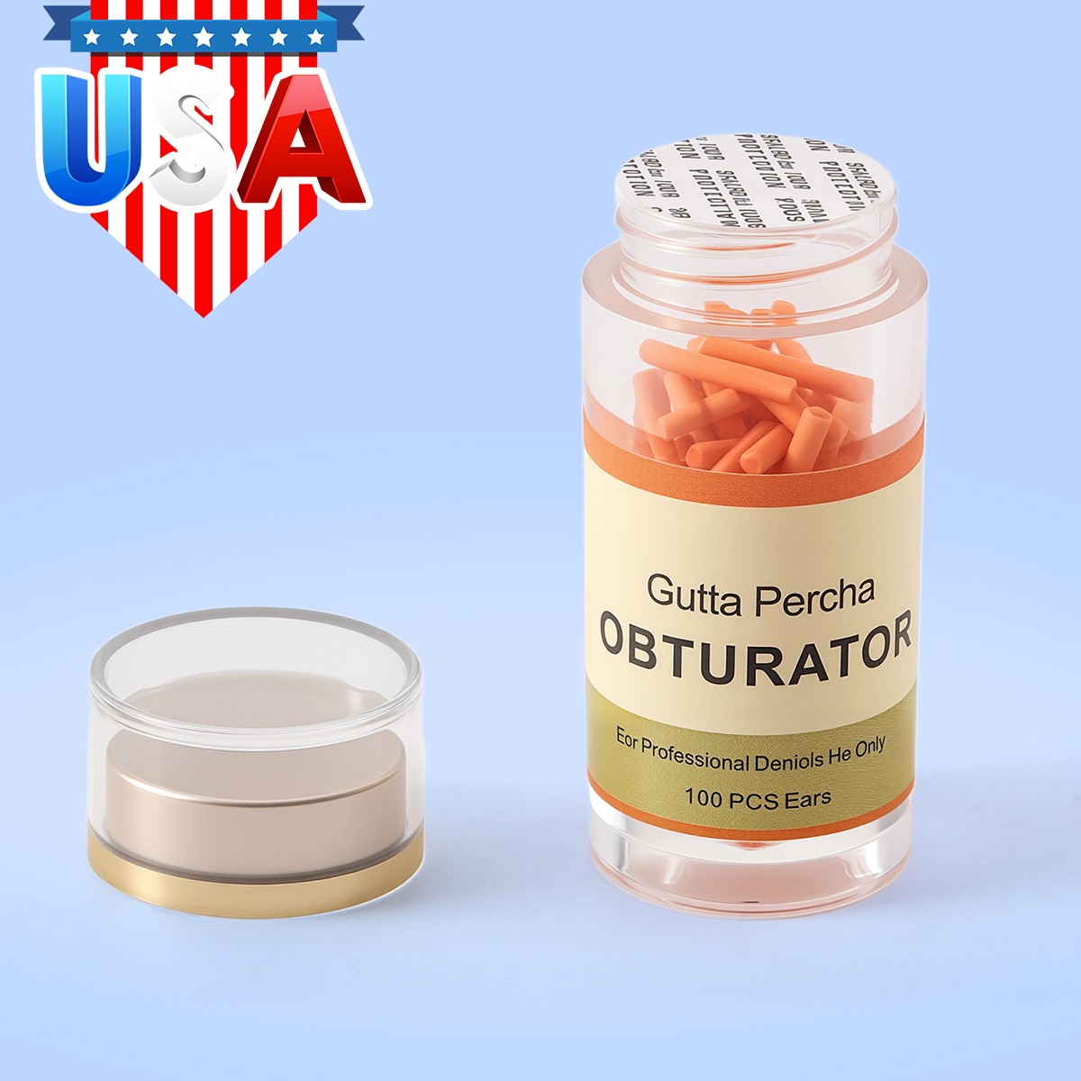 100Pcs Dental Endodontic Gutta Percha Pellets Bar for Obturation System Pen/Gun