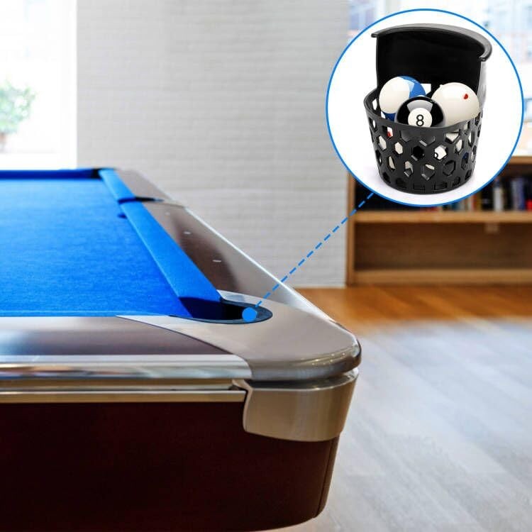 6 Pack Pool Table Pockets, Heavy Duty Billiard Set, 4 Corner, 2 Side Pockets