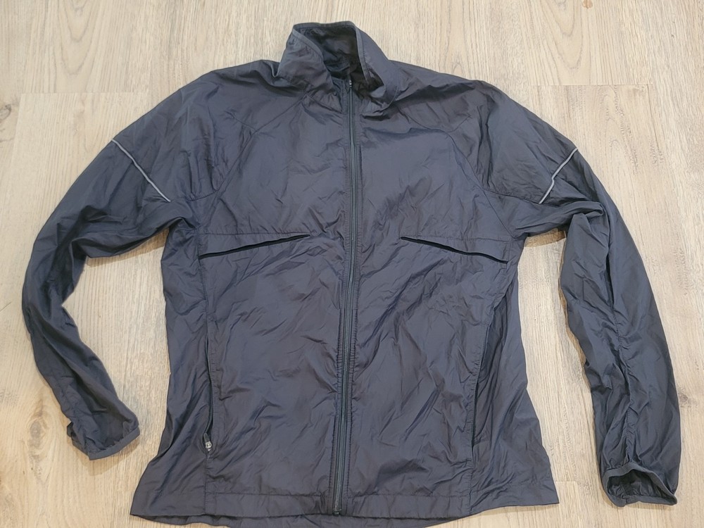 Nike Full Zip Golf Windbreaker Jacket Black Medium Vintage