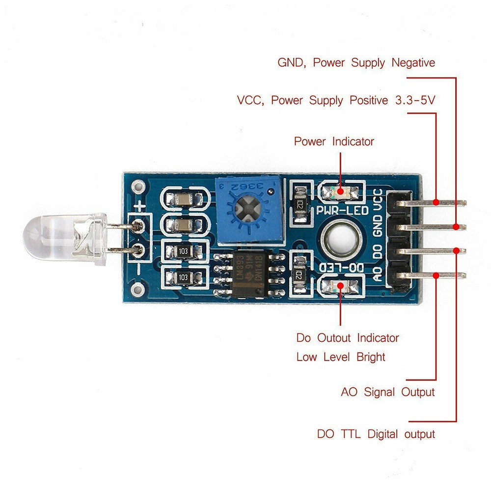 1pcs LM393 light Sensor Module 3.3-5V input light Sensor for Arduino