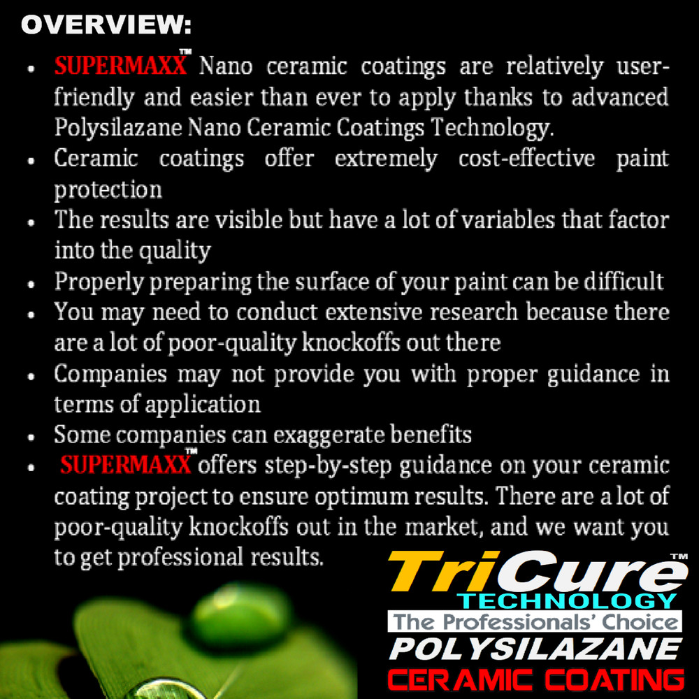 CERAMIC CAR COATING HYDROPHOBIC SCRATCH RESISTANT POLYSILAZANE "PAINT PROTECTION