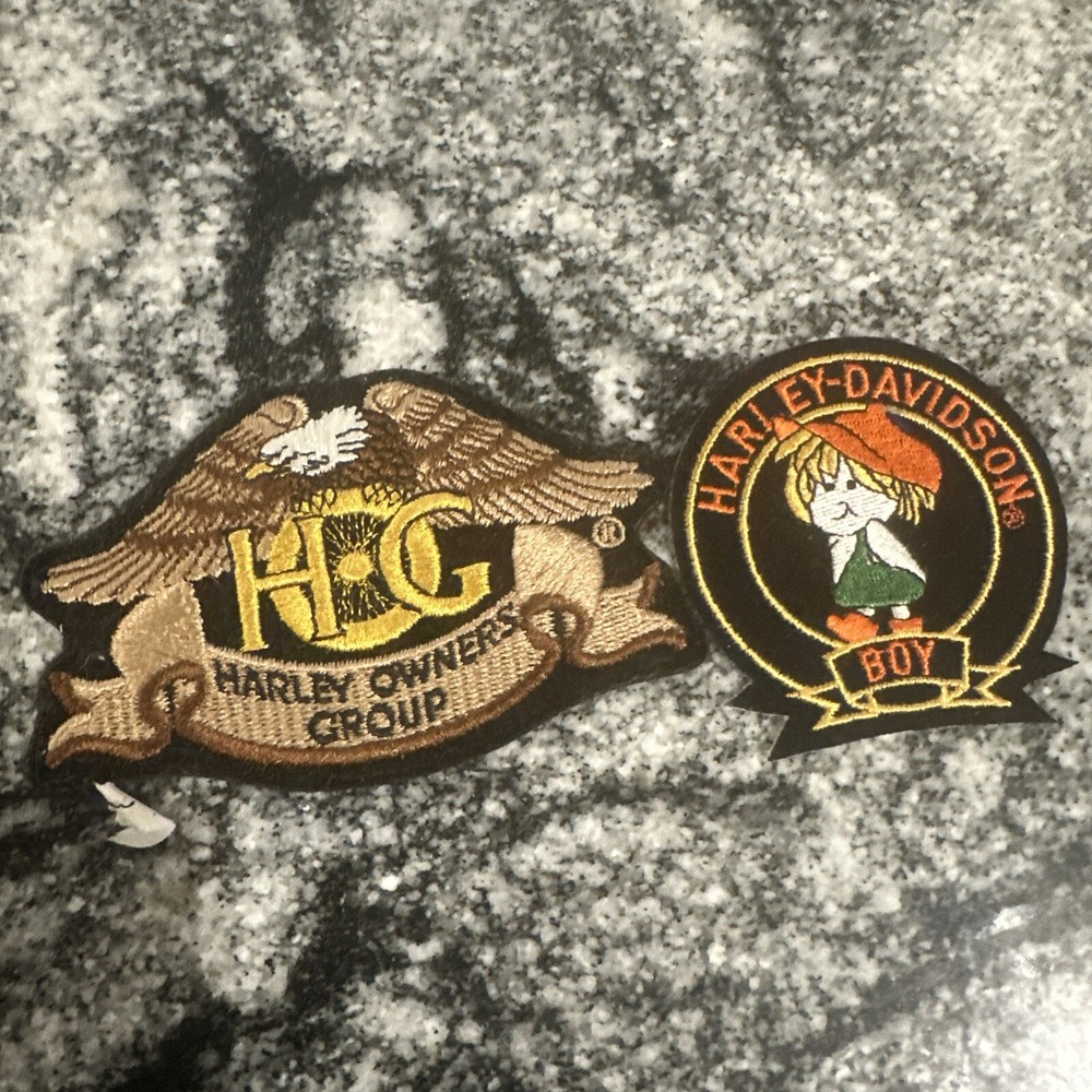 Harley Davidson Boy Harley Owners Group Patch Vintage Biker Style Patch Set
