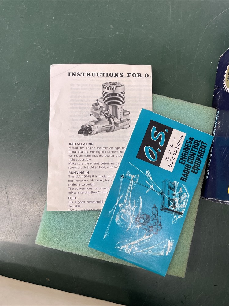 OS MAX 90 90F SR 2-CYCLE R/C MODEL AIRPLANE ENGINE Untested