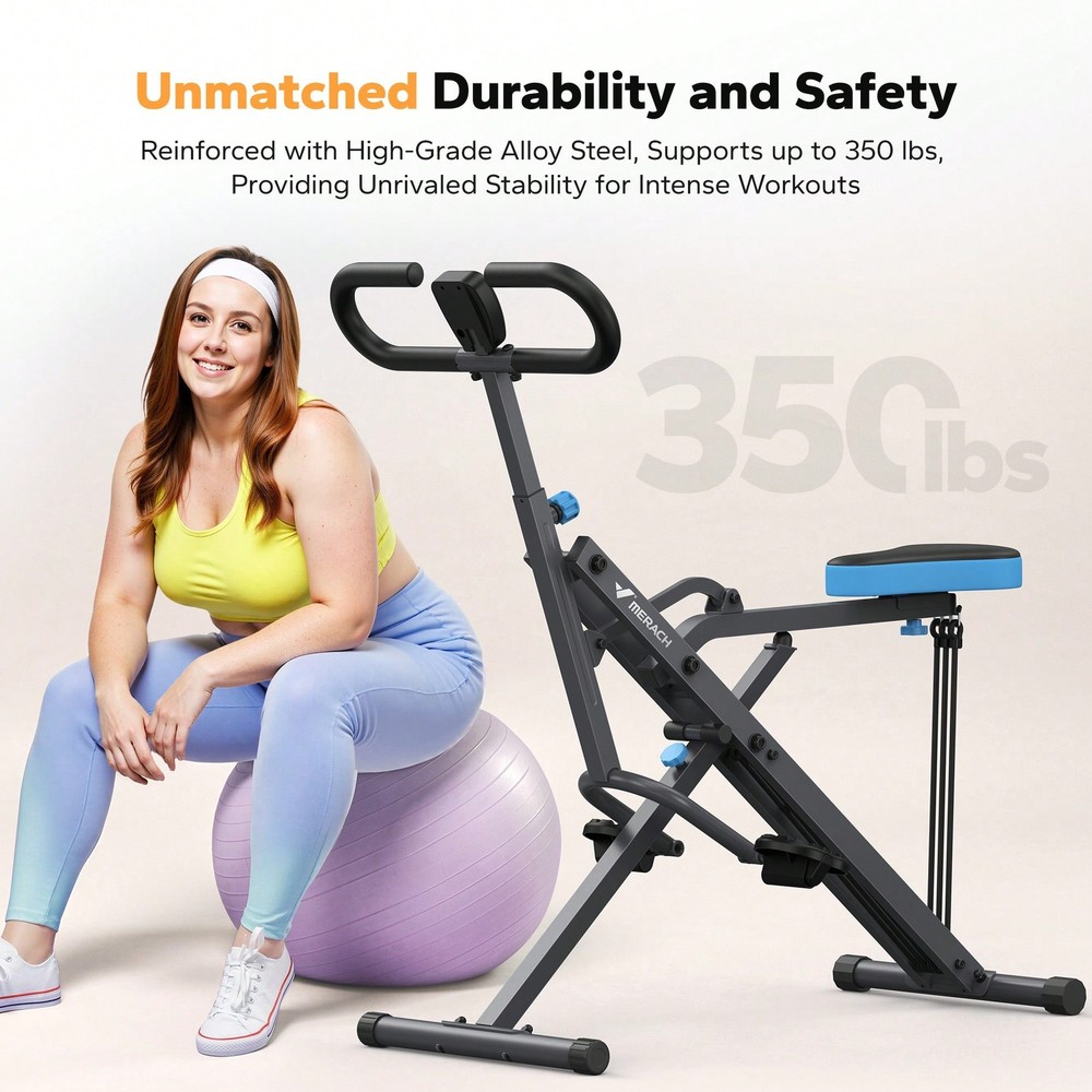 MERACH Squat Machine, 2 In 1 Squat Rowing Machine, Easy Setup & Foldable-FGQA