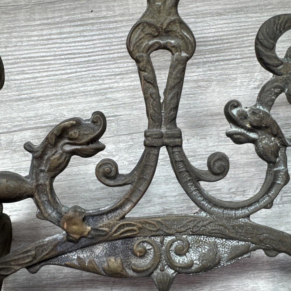 ANTIQUE BRASS BELL LANTERN HOLDER
