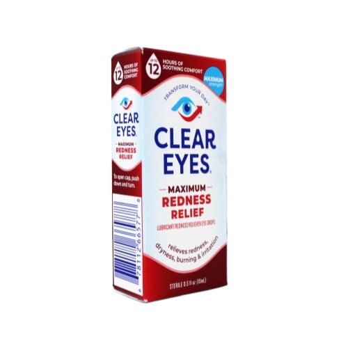 6 Pack Clear Eyes Maximum Strength Redness Relief Eye Drops 0.5oz Each