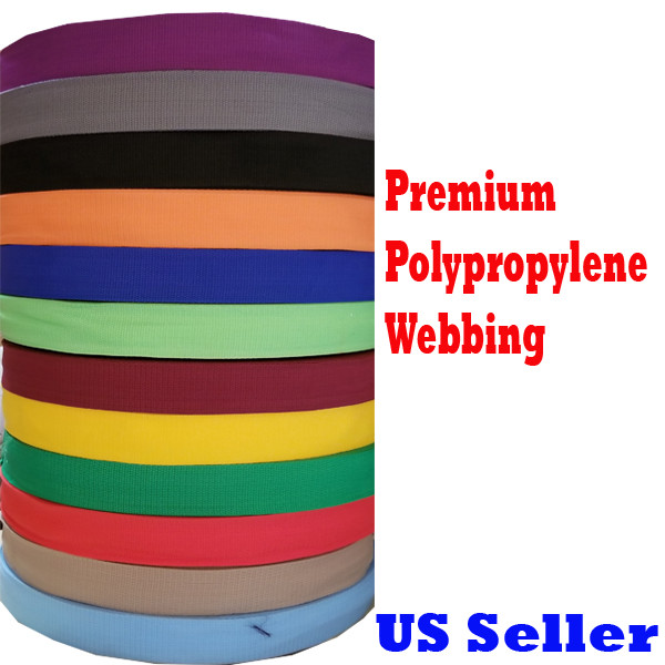 1" 2" 1.5"  Inch Polypropylene Webbing Tan Orange PP Strap 5/10/yard Color