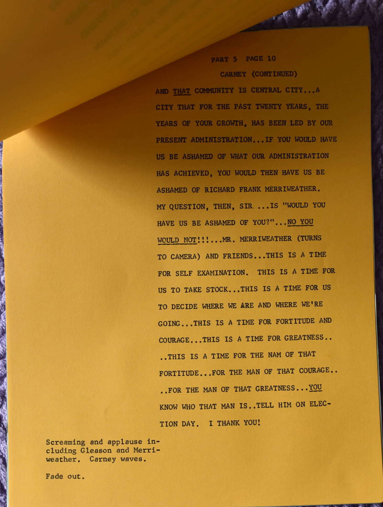 1966 " The Jackie Gleason Show " Original Screenplay Script