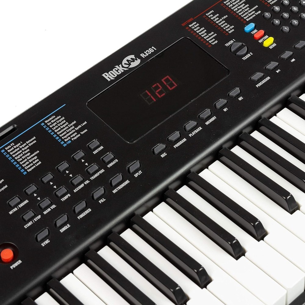 61-Key Compact Digital Piano with LED Display & Learning Features for All