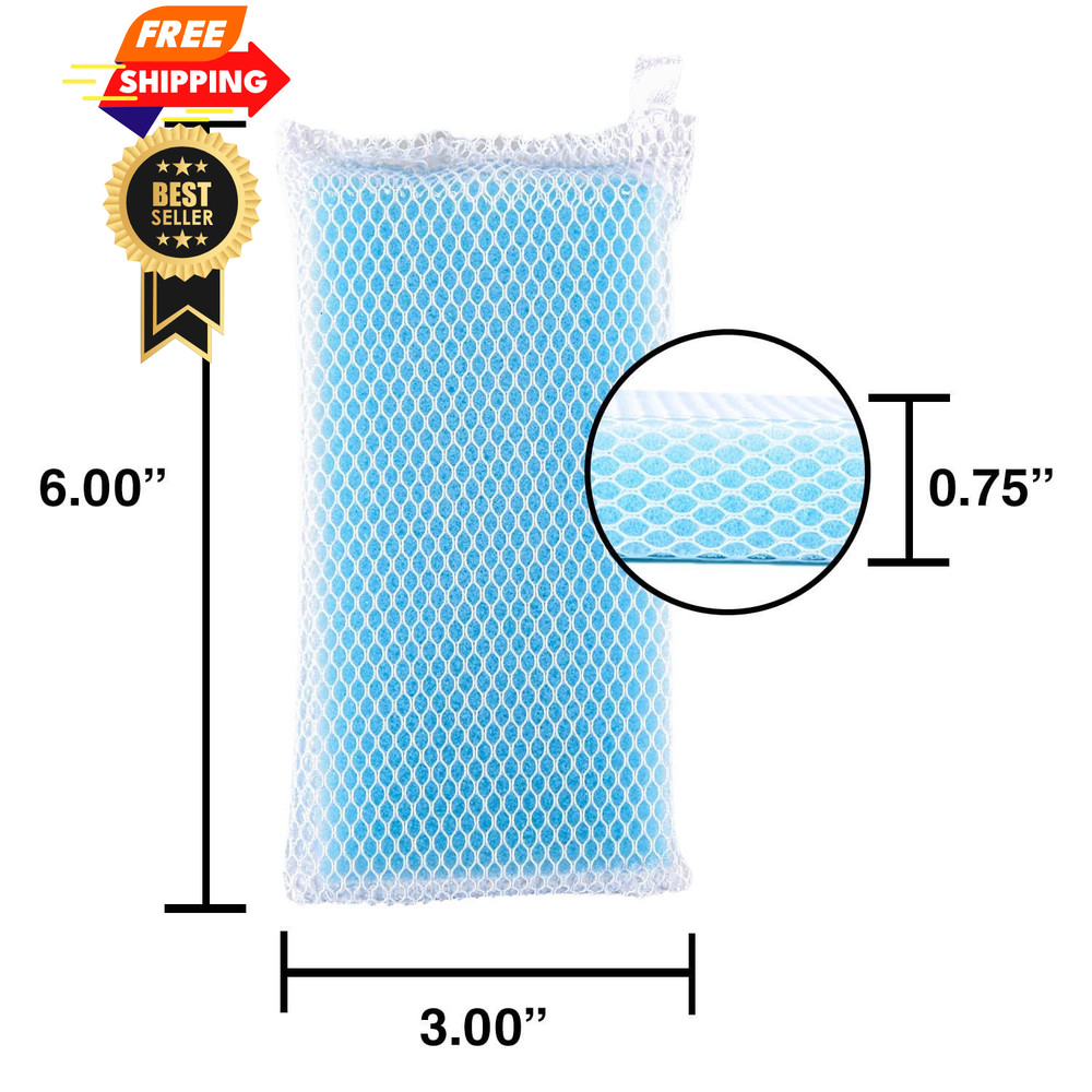 NuValu Non-Scratch, Gentle Mesh Dishwashing Sponge, Quick 12 Pack, Assorted