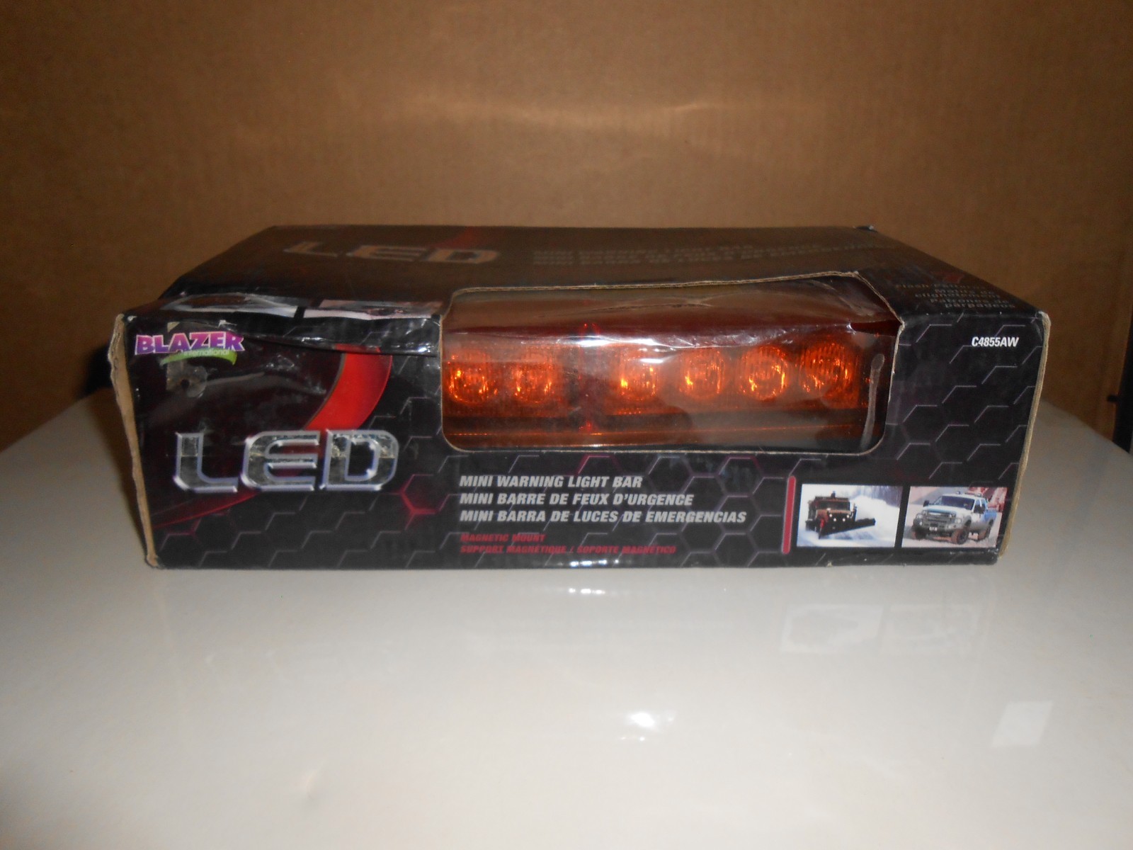 BLAZER C4855AW AMBER LED MINI LIGHT BAR MAGNETIC BASE C4855AW Free Shipping