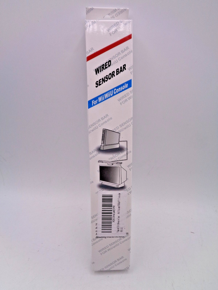Wired Sensor Bar For Wii/WiiU Console With Easy Setup & Adhesive Mount