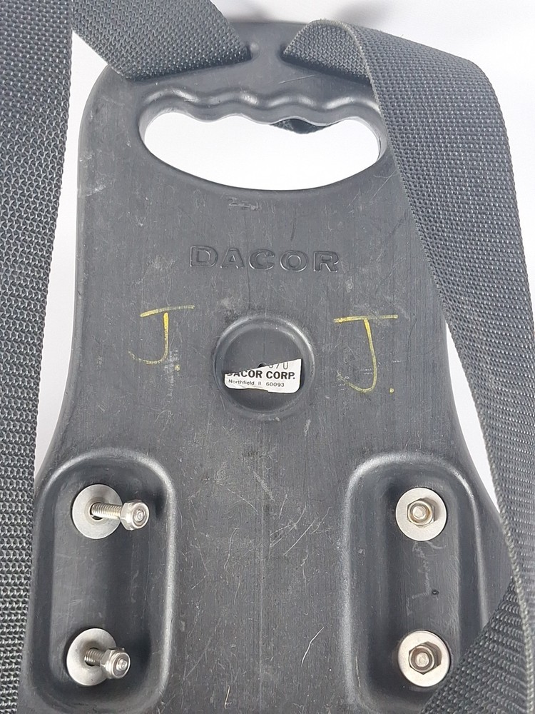 Dacor Scuba Single Tank Backpack Harness Hard Plastic Nylon Diving Gear Small