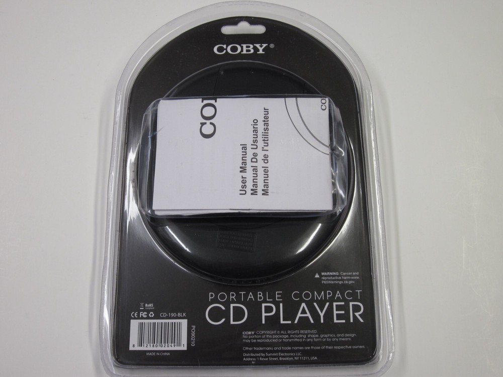 Coby CD-190-BLK Portable Compact CD Player