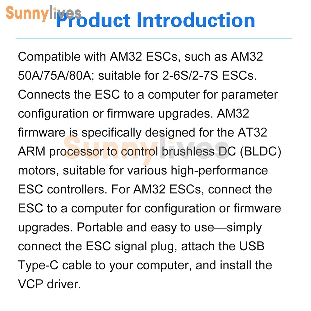 AM32 Electric Tuning Parameter Adjuster Brushless ESC Universal Programming Tool