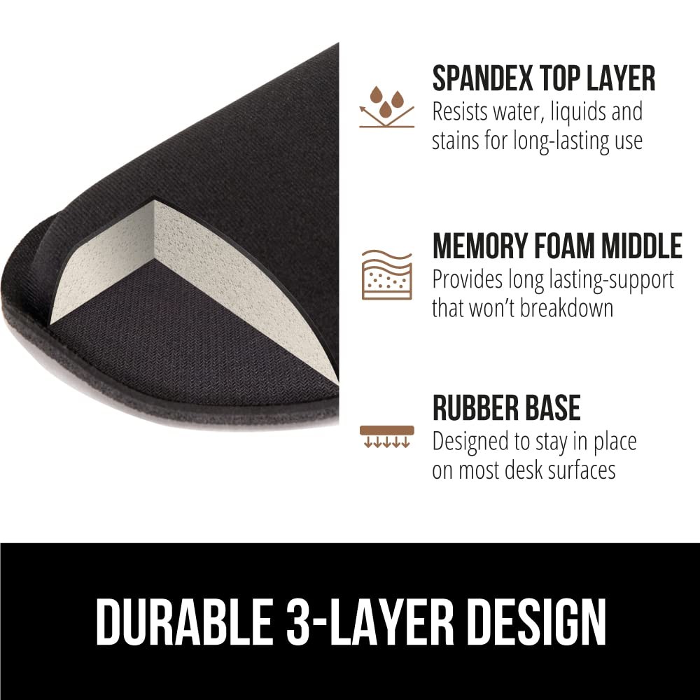 GORILLA GRIP Silky Memory Foam Wrist Rest for Computer Keyboard, Mouse, Ergonomi