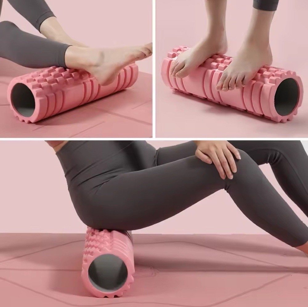 NEW Foam Roller Deep Tissue 18 Trigger Point Massage Roller Self Therapy Tool
