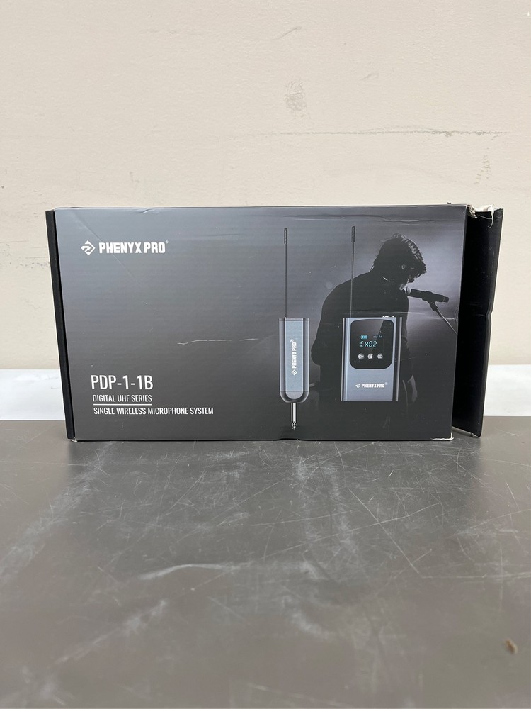 Phenyx Pro Single Digital Wireless Microphone System, w/Mini Receiver, Bodypack