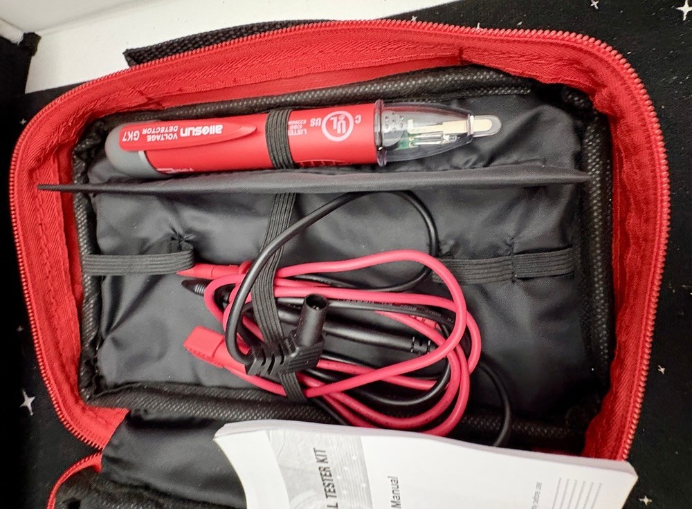 Electrical Tester Kit W/Case & Manual Multimeter & Voltage Detector Works