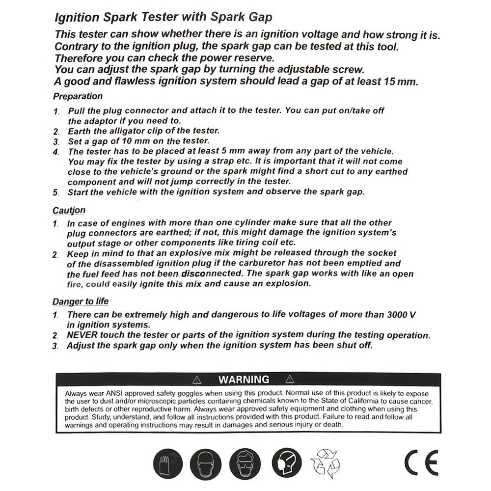 Spark Plug Tester, Adjustable Ignition System Coil Tester, Coil-on Plug Ignit...