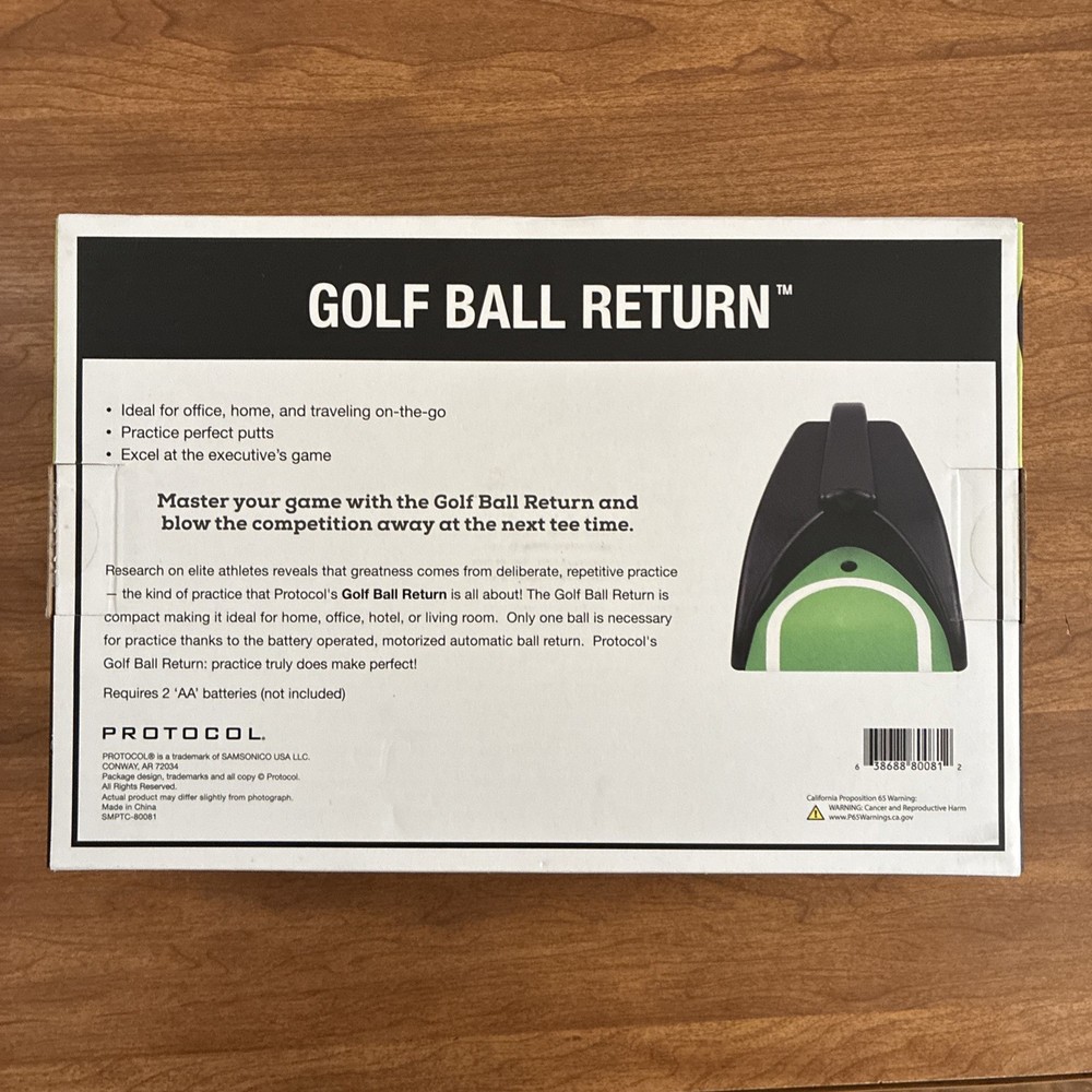 Automatic Golf Ball Return Protocol Indoor Practice Putting Green New In Box