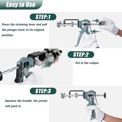 Dual Piston Brake Caliper Compressor, Heavy Duty Brake Caliper Tool, Premium