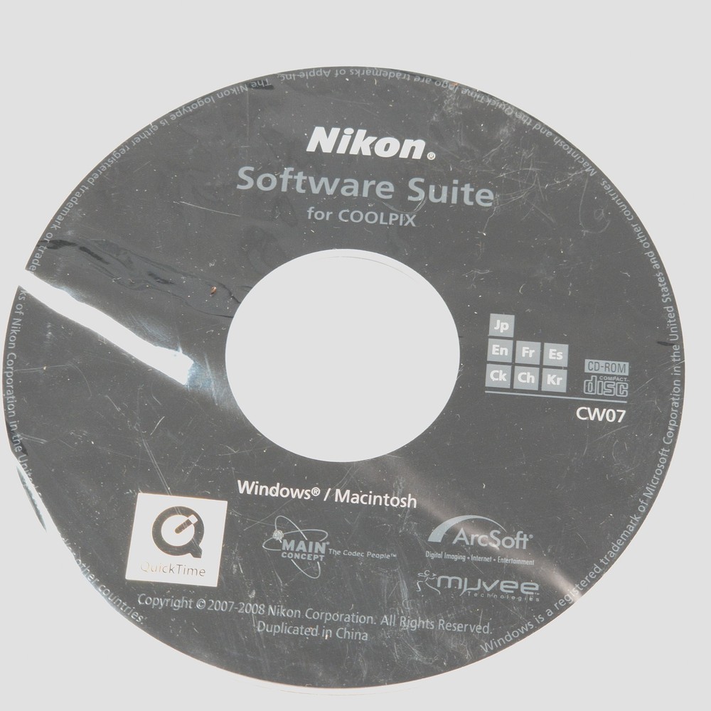 Nikon Software Suite CW07 for COOLPIX Windows Mac 2007-2008 Sealed CD-ROM