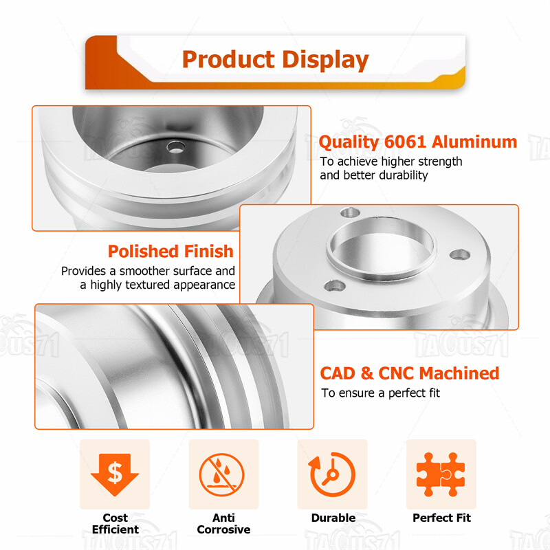 Fits Big Block Chevy Crankshaft Pulley 2V Long Water Pump LWP 396 427 454 BBC