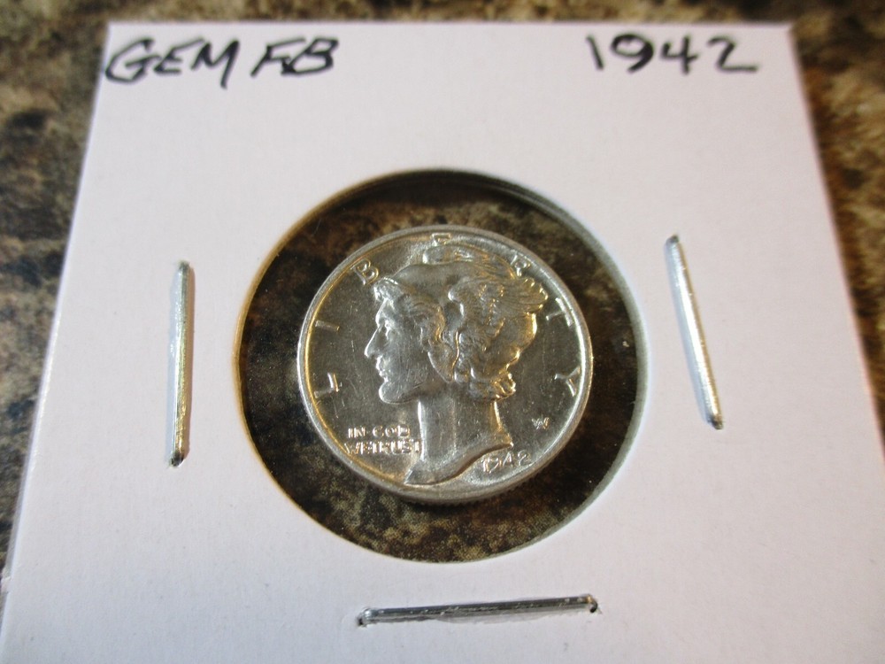 1942 MERCURY DIME GEM FB    WWA